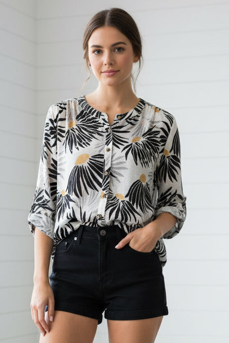 Tribal Dolman Sleeve Blouse