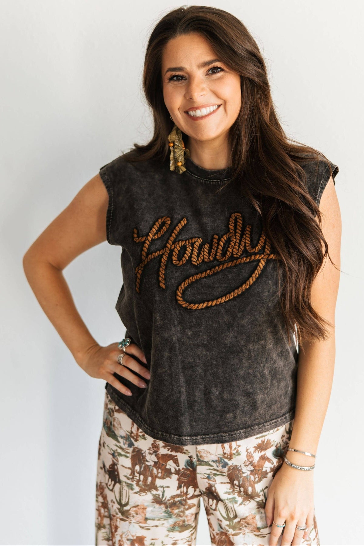 HOWDY VINTAGE BLACK TANK