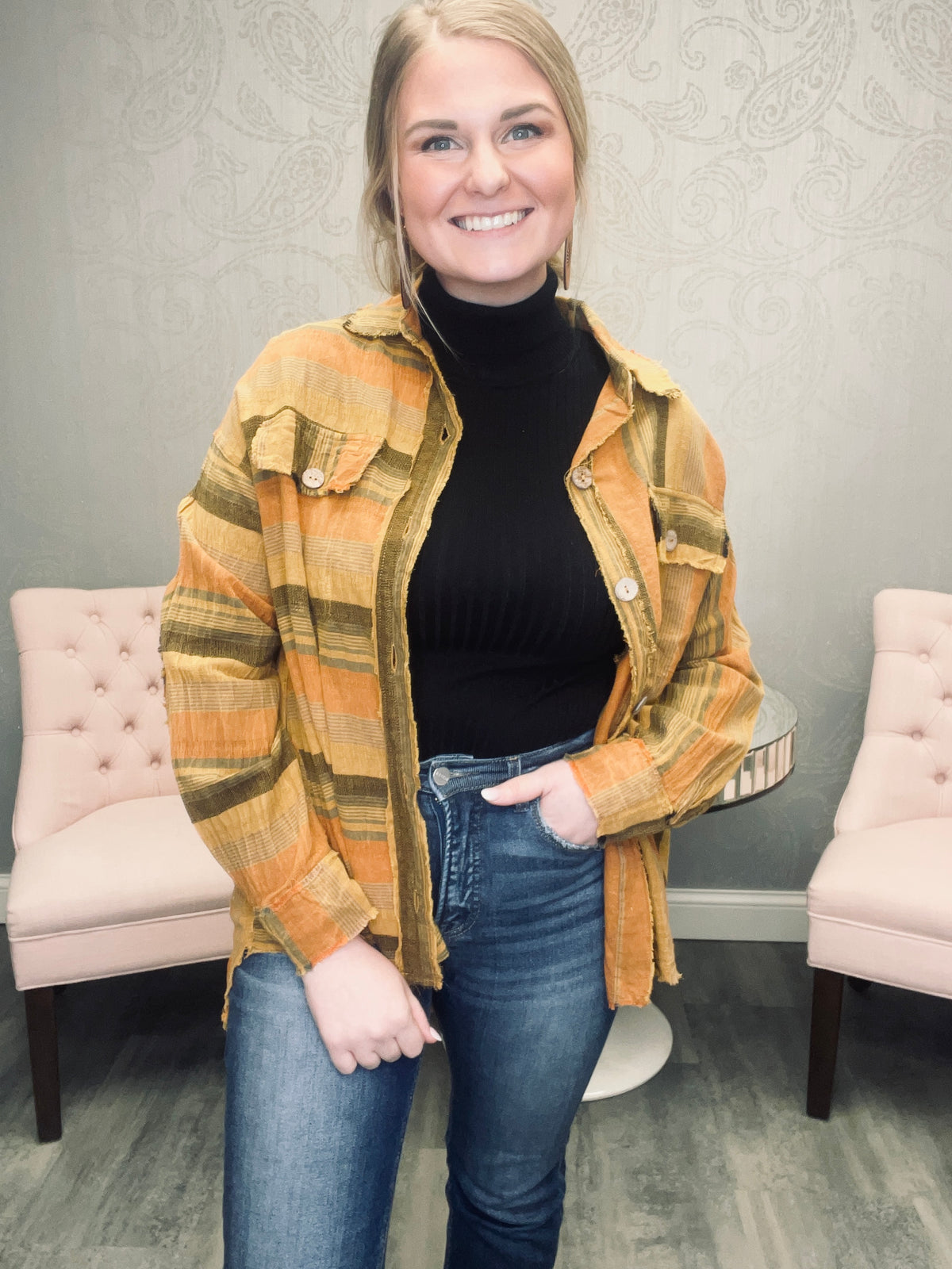 MUSTARD MULTI STRIPED