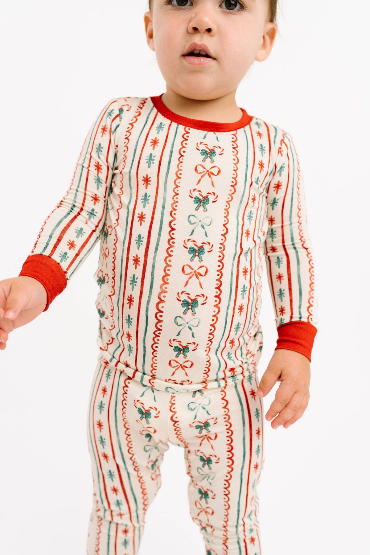 Christmas Dainty Bow Bamboo Set: 18-24M