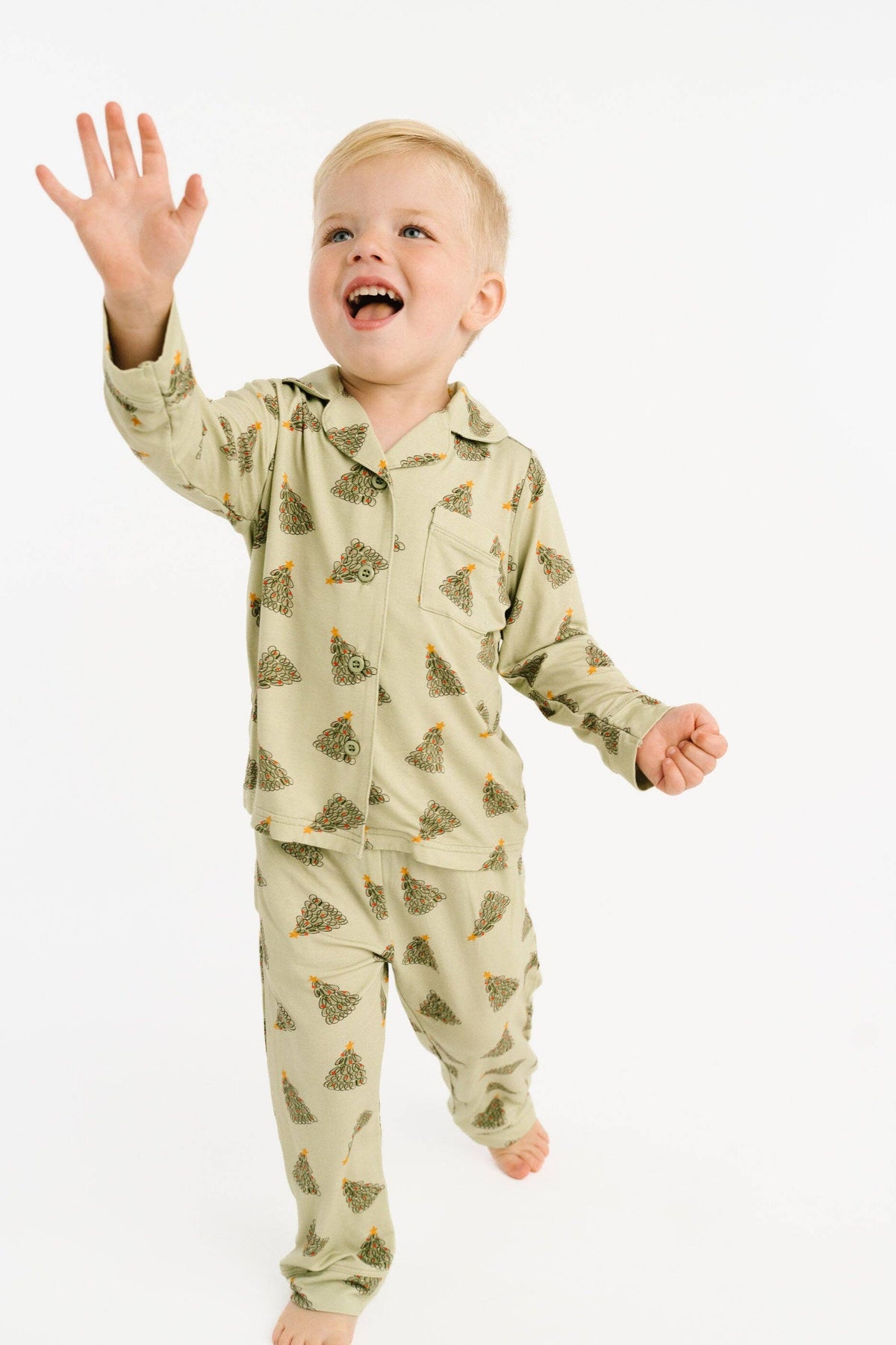 Magical Trees Bamboo Button Up Set: 12/14