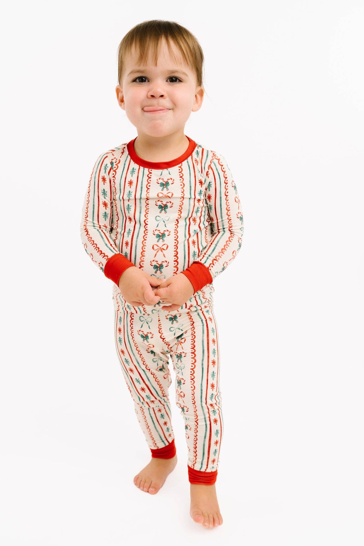 Christmas Dainty Bow Bamboo Set: 3T