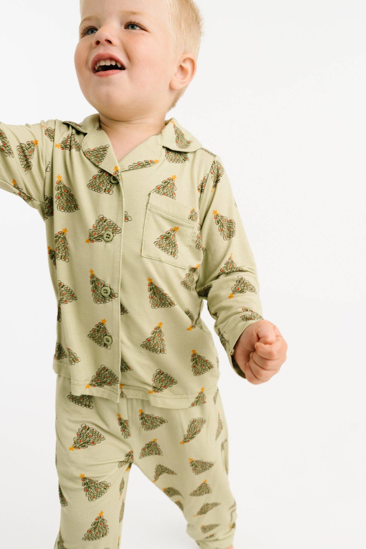 Magical Trees Bamboo Button Up Set: 12/14