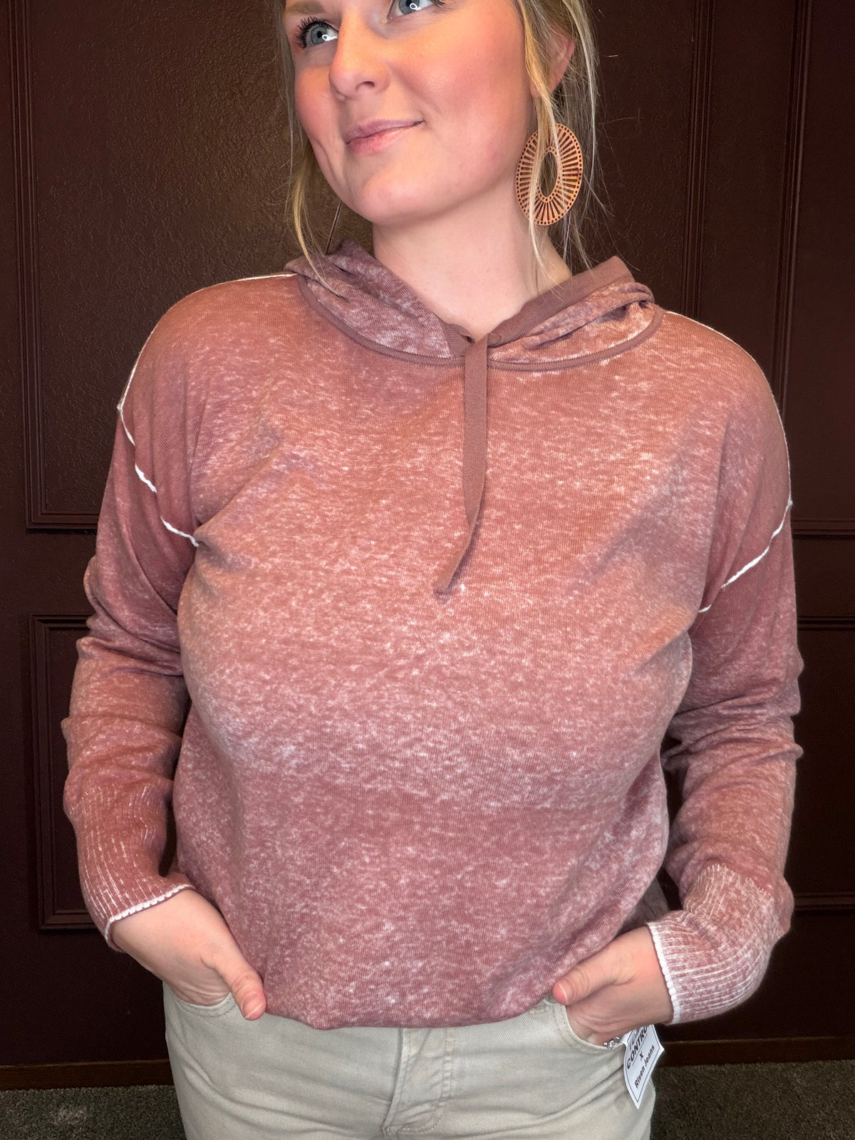 Charlie B Long Sleeve Hoody Sweater