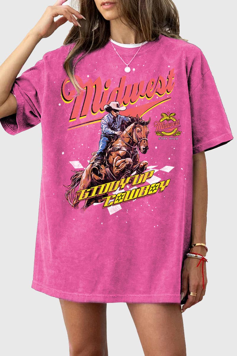 MIDWEST OVERSIZED MINERAL GRAPHIC TEE: Mineral Black