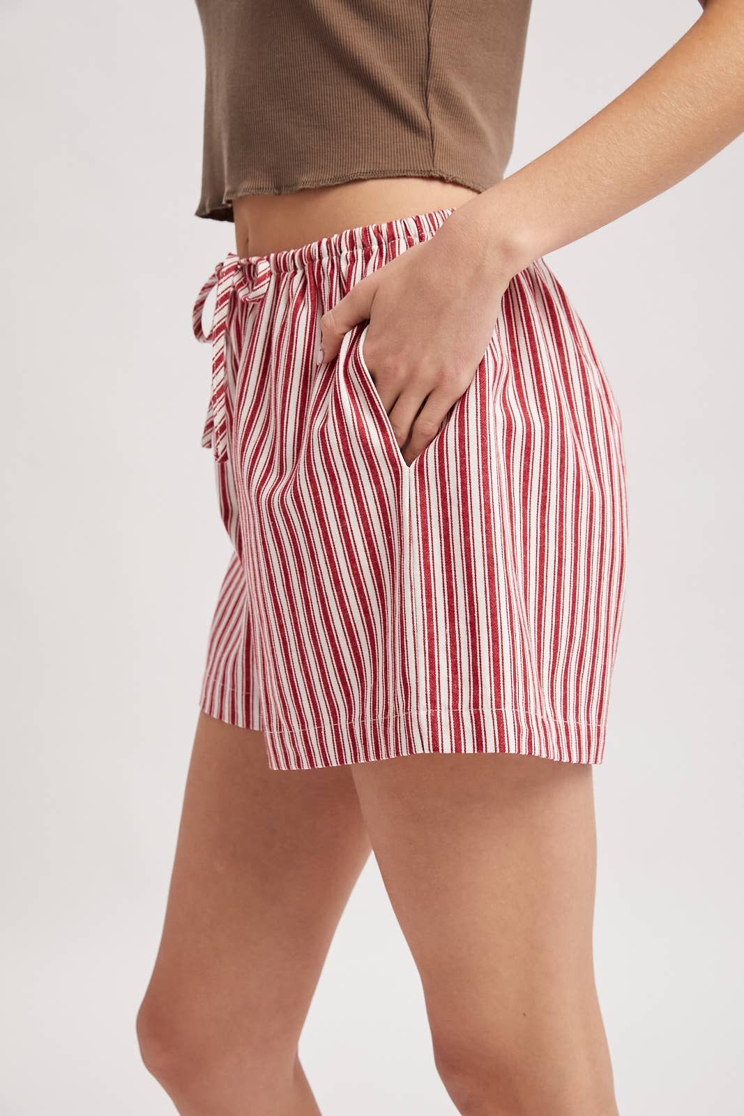 STRIPED SHORTS WITH DRAWSTRING D.NAVY/CREAM