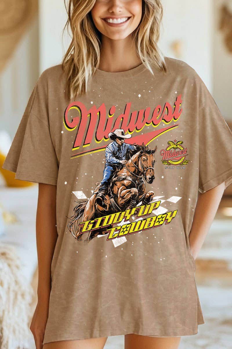 MIDWEST OVERSIZED MINERAL GRAPHIC TEE: Mineral Black