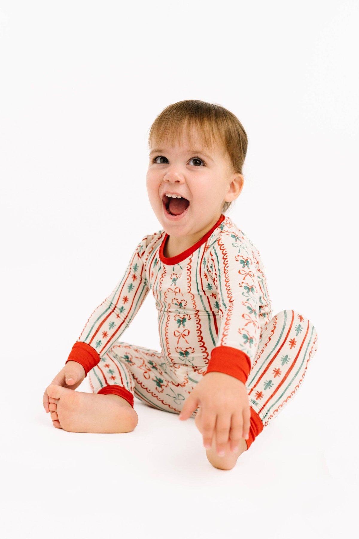Christmas Dainty Bow Bamboo Set: 18-24M