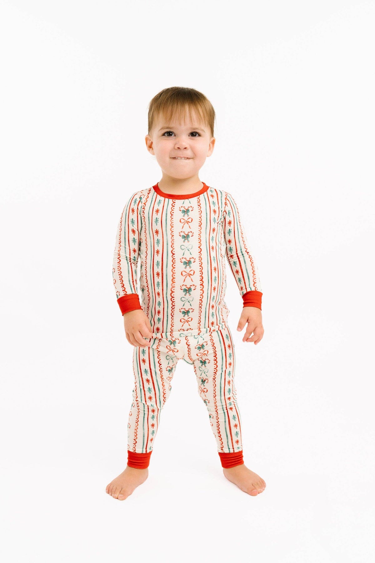 Christmas Dainty Bow Bamboo Set: 3T