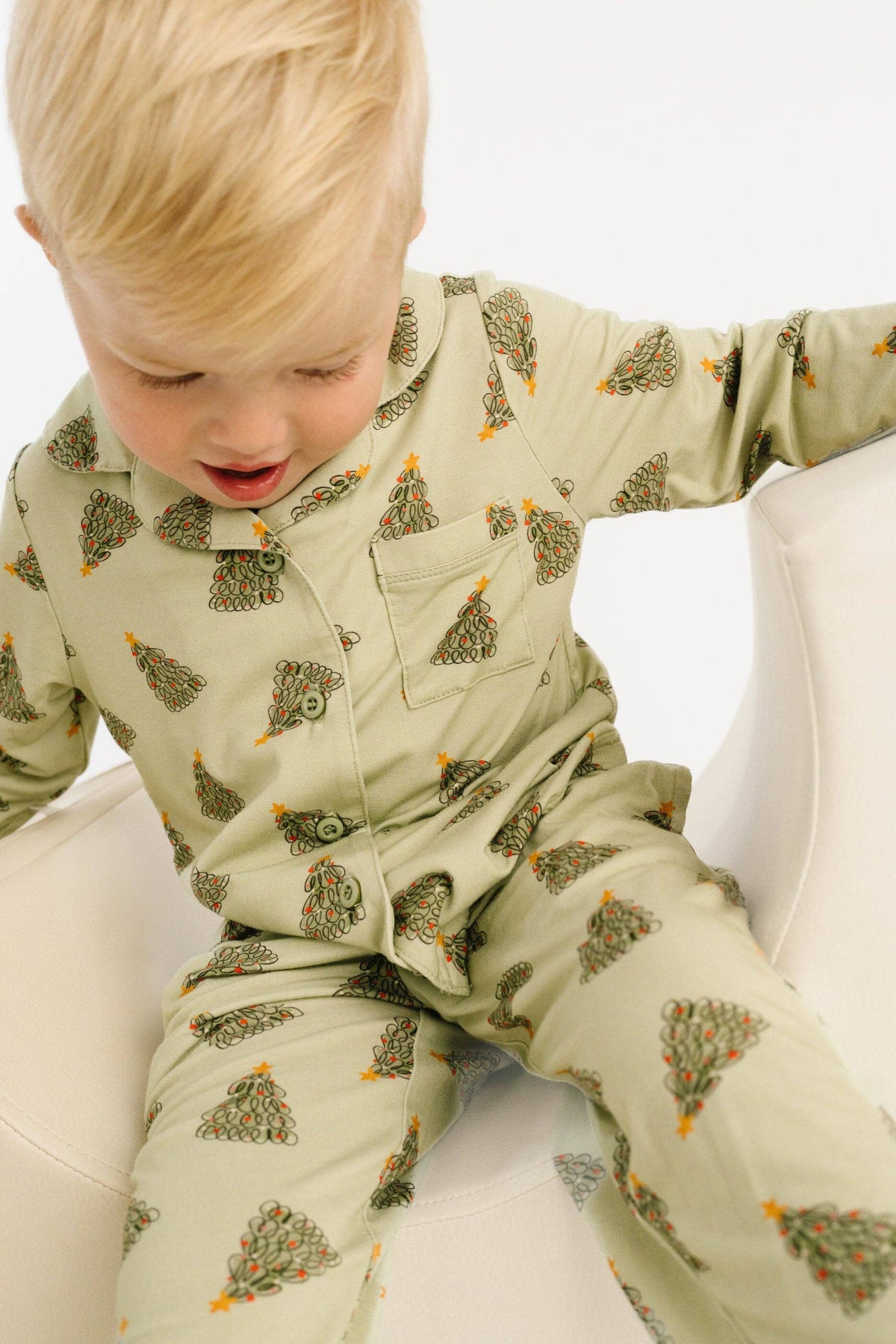 Magical Trees Bamboo Button Up Set: 10/11