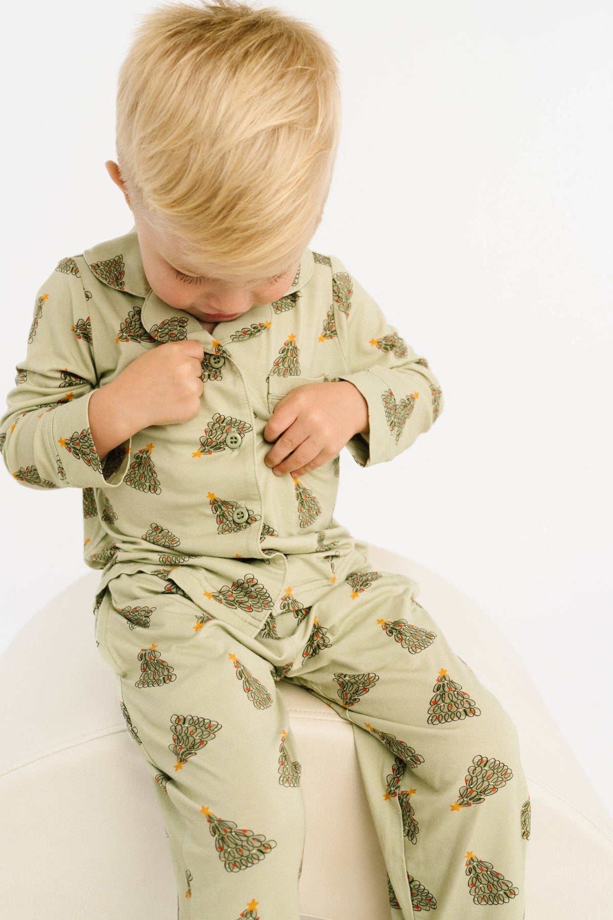 Magical Trees Bamboo Button Up Set: 10/11