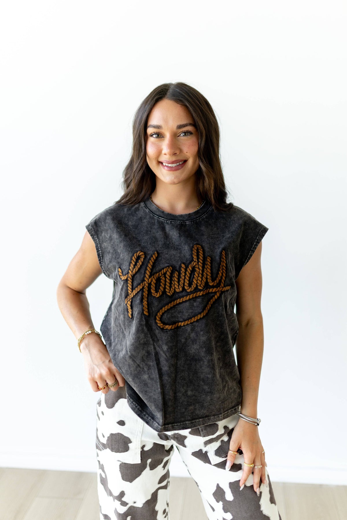HOWDY VINTAGE BLACK TANK