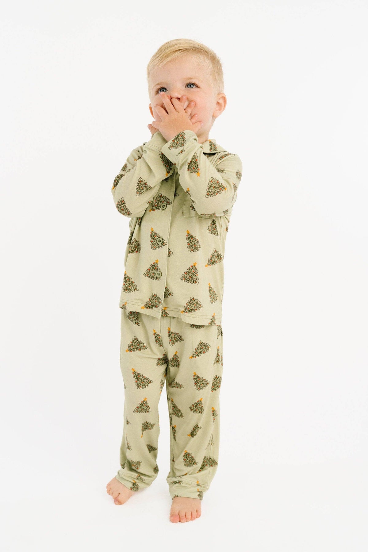 Magical Trees Bamboo Button Up Set: 10/11