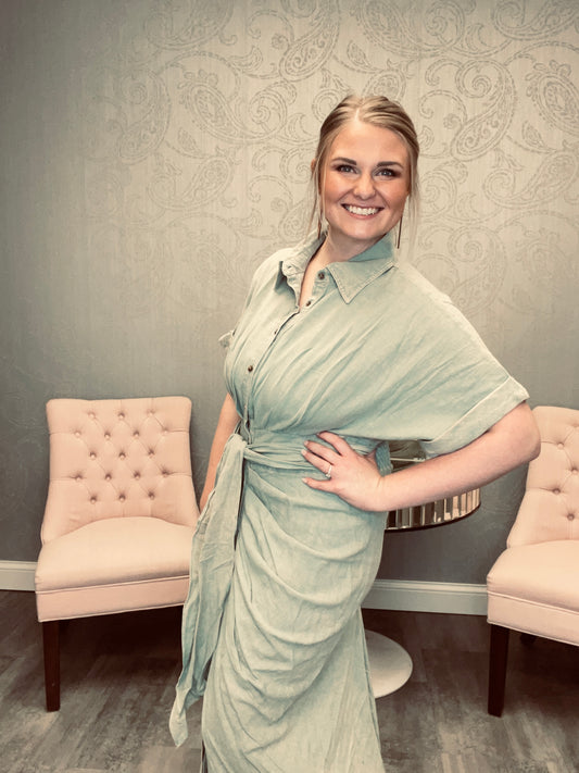 SALE - MARILYN LONGLINE SHIRT DRESS