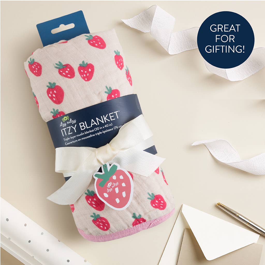 Itzy Blanket™: Strawberries + Cream