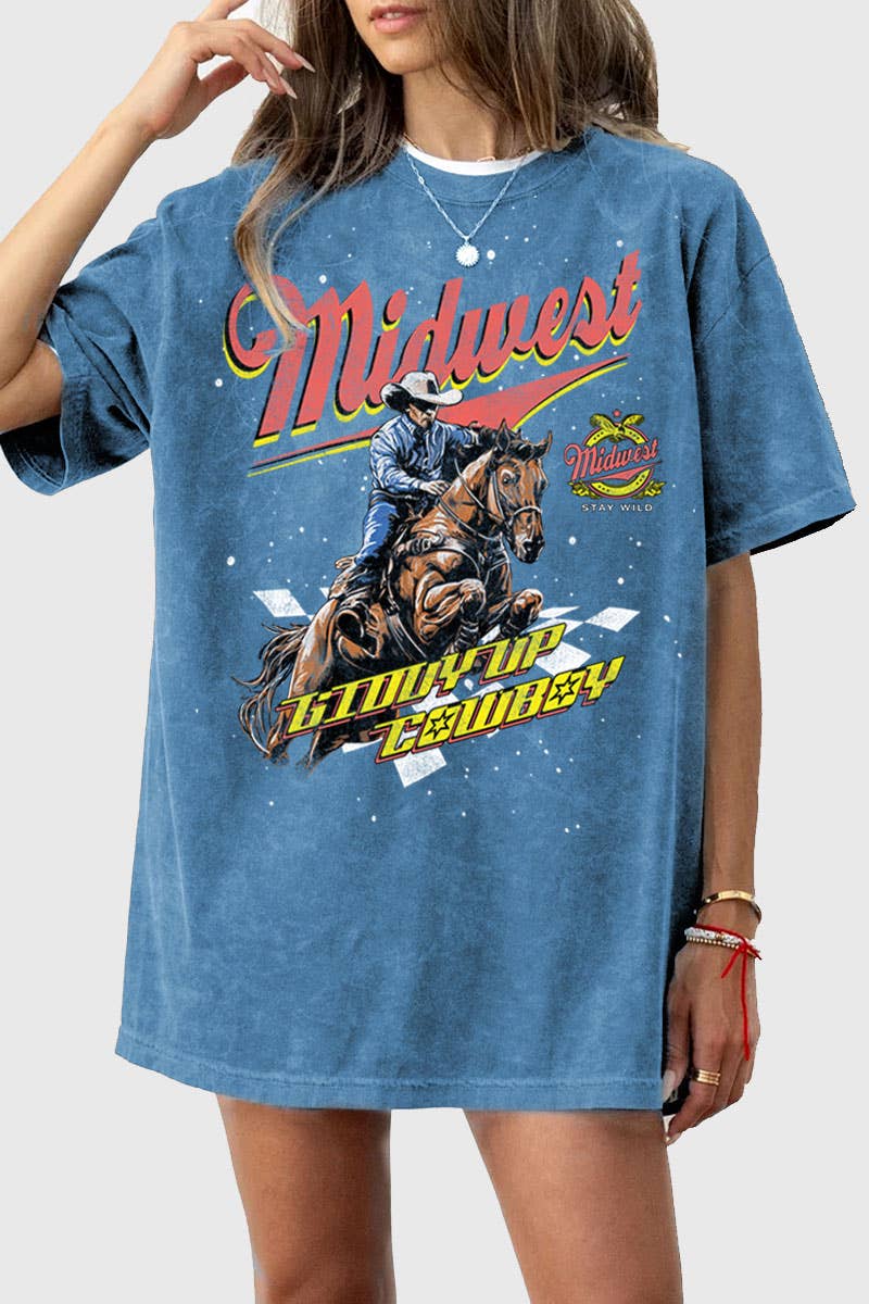 MIDWEST OVERSIZED MINERAL GRAPHIC TEE: Mineral Black