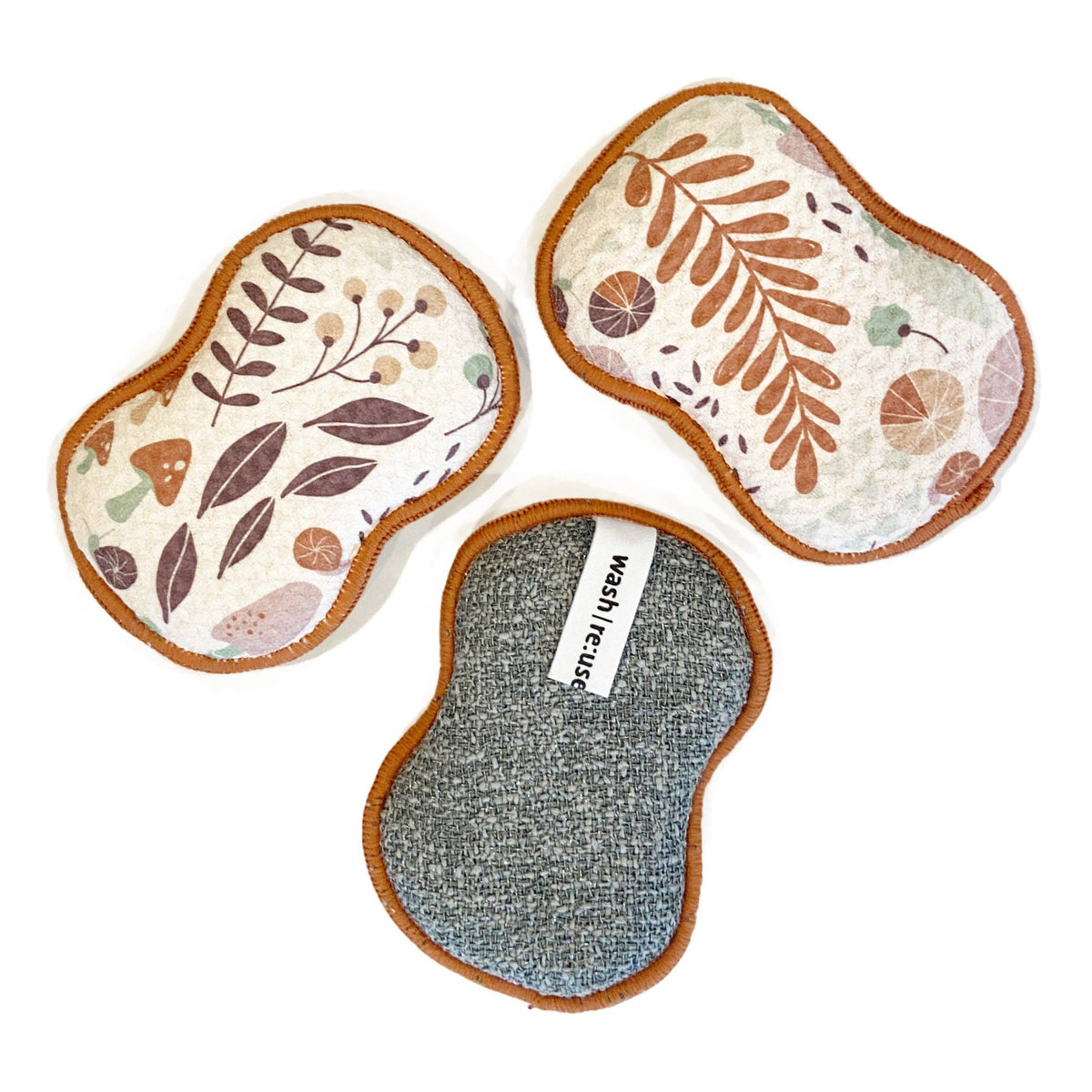 RE:usable Sponges (Set of 3) - HJ Funghi: Multicolor